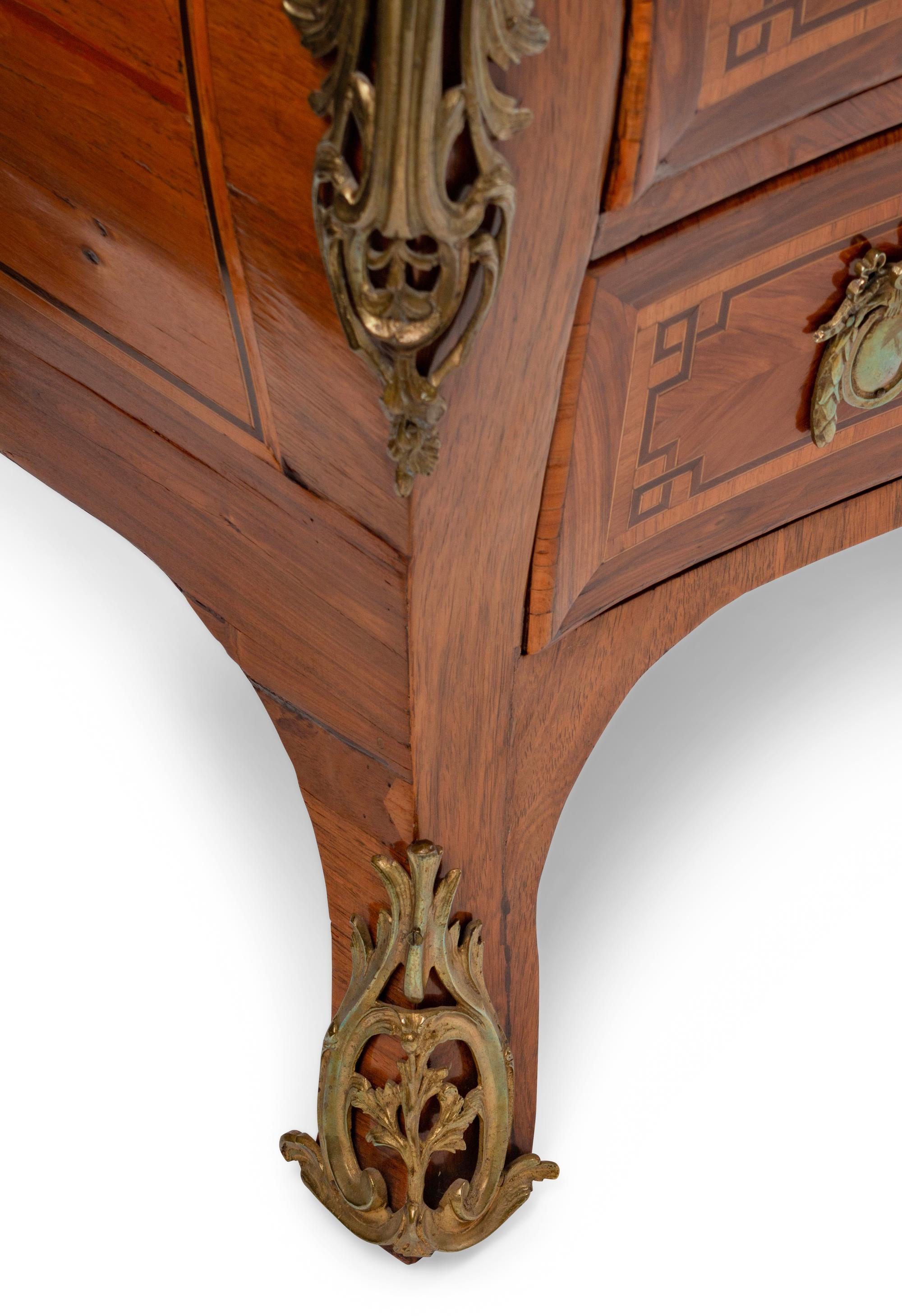 A Régence Gilt-Bronze-Mounted Inlaid Kingwood and Bois de Rose Commode