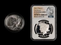 A Collection of Thirty-Seven Peace Commemorative $1 Proof and Mint Coins