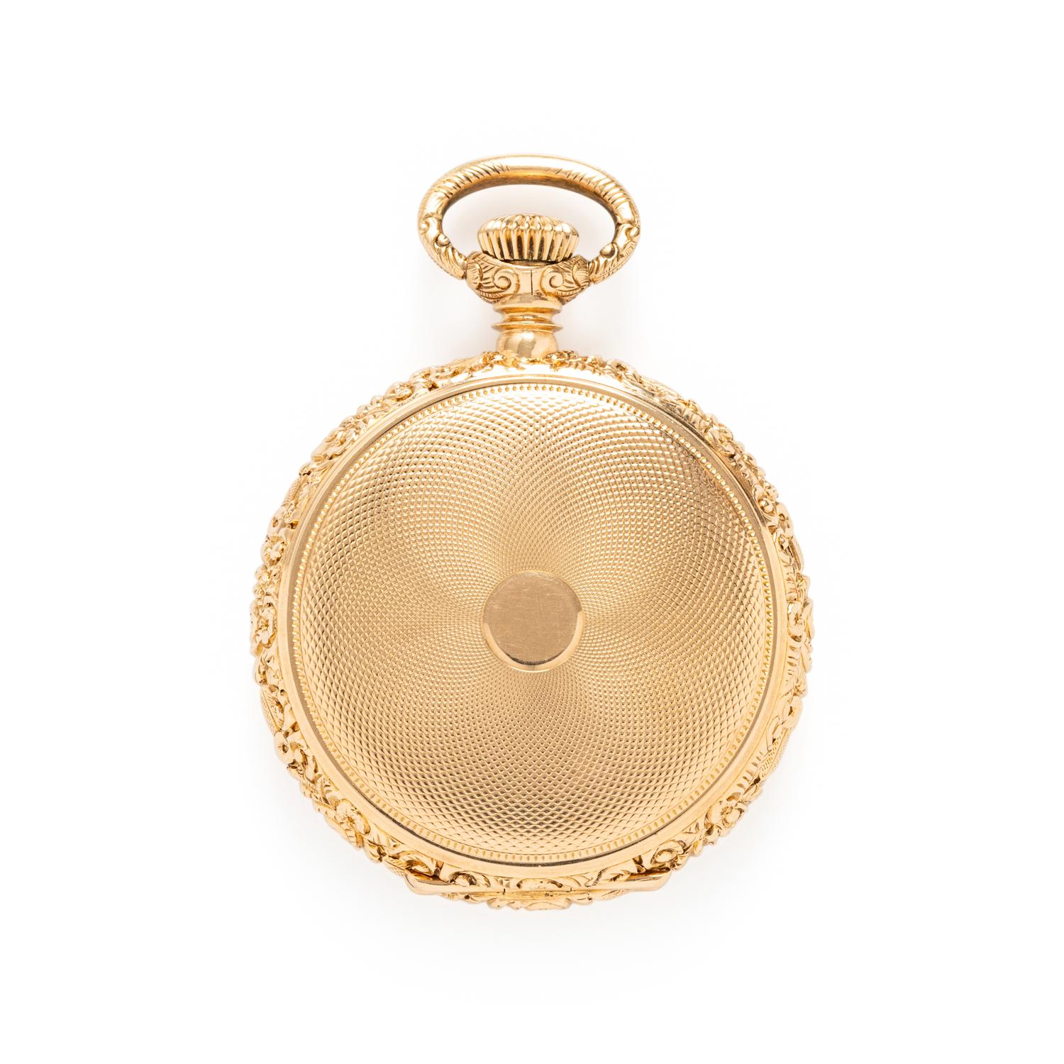 PARKER & VAN CLEVE, A.W.C. CO., 14K YELLOW GOLD POCKET WATCH