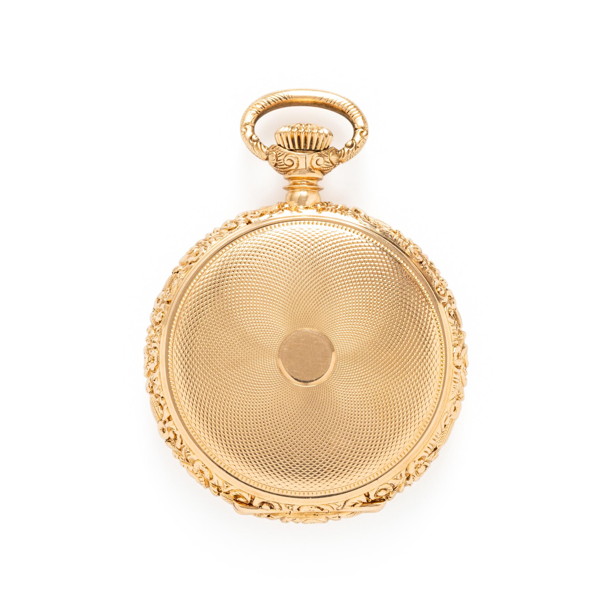 PARKER & VAN CLEVE, A.W.C. CO., 14K YELLOW GOLD POCKET WATCH