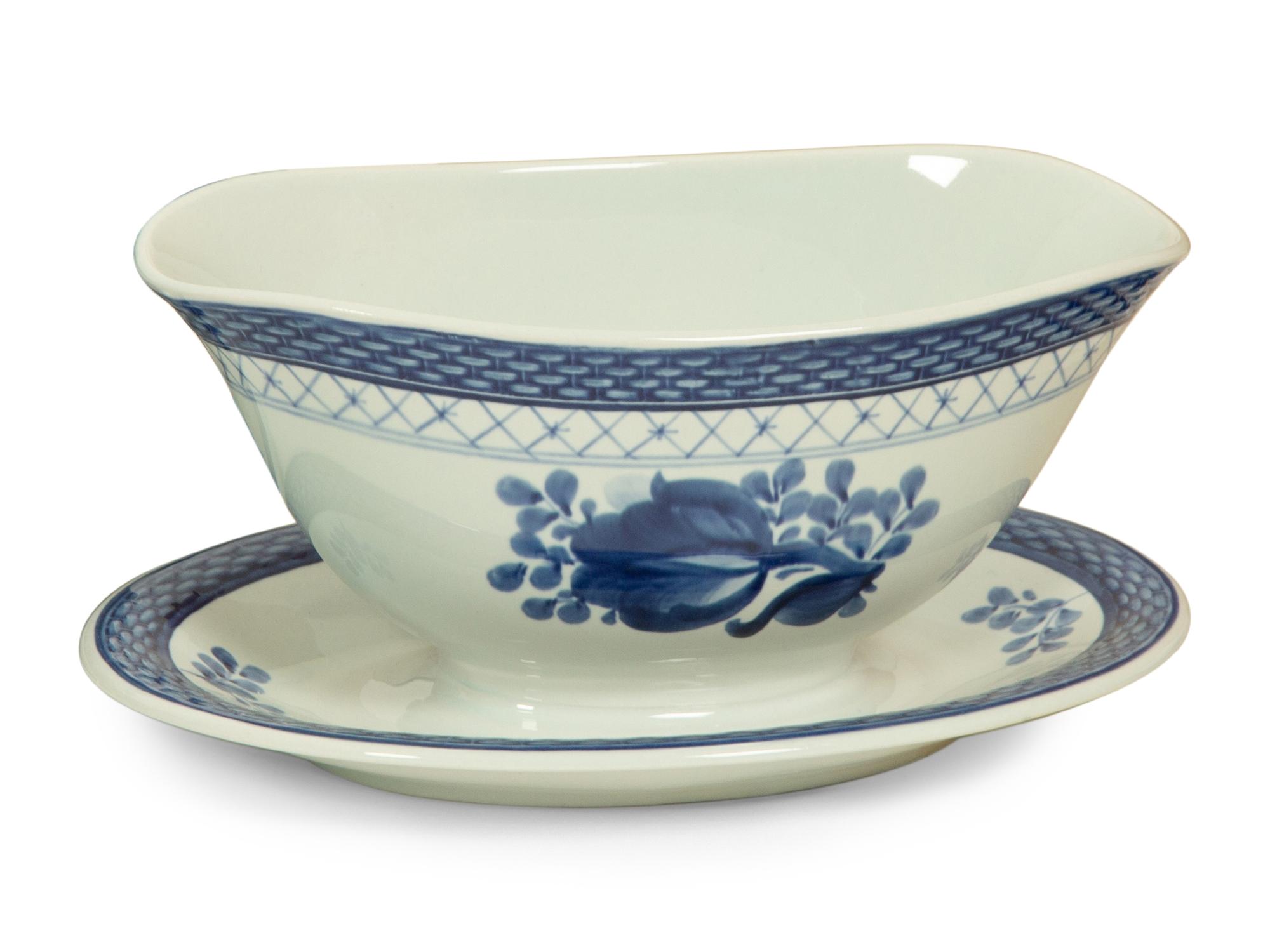 A Royal Copenhagen Tranquebar Blue Porcelain Dinner Service