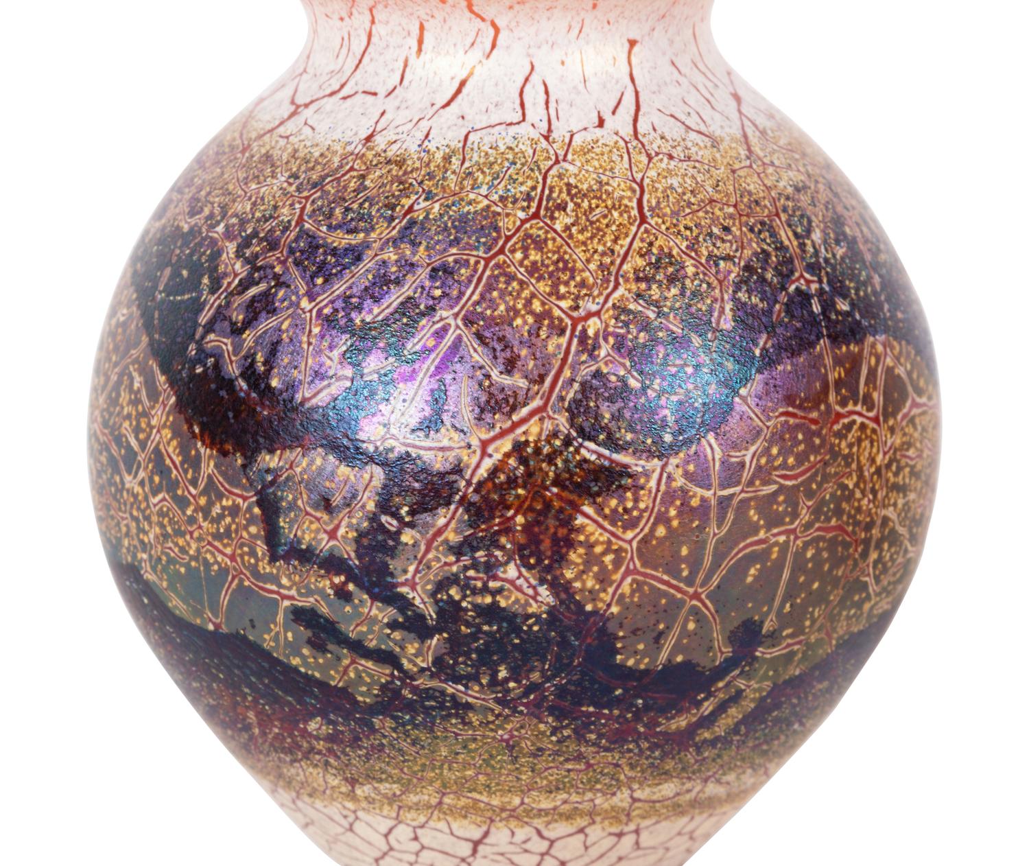 Two Carl Radke for Phoenix Studios Art Glass Vases