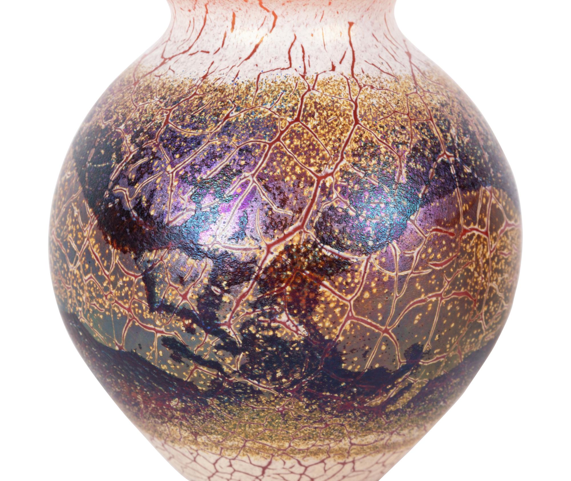 Two Carl Radke for Phoenix Studios Art Glass Vases