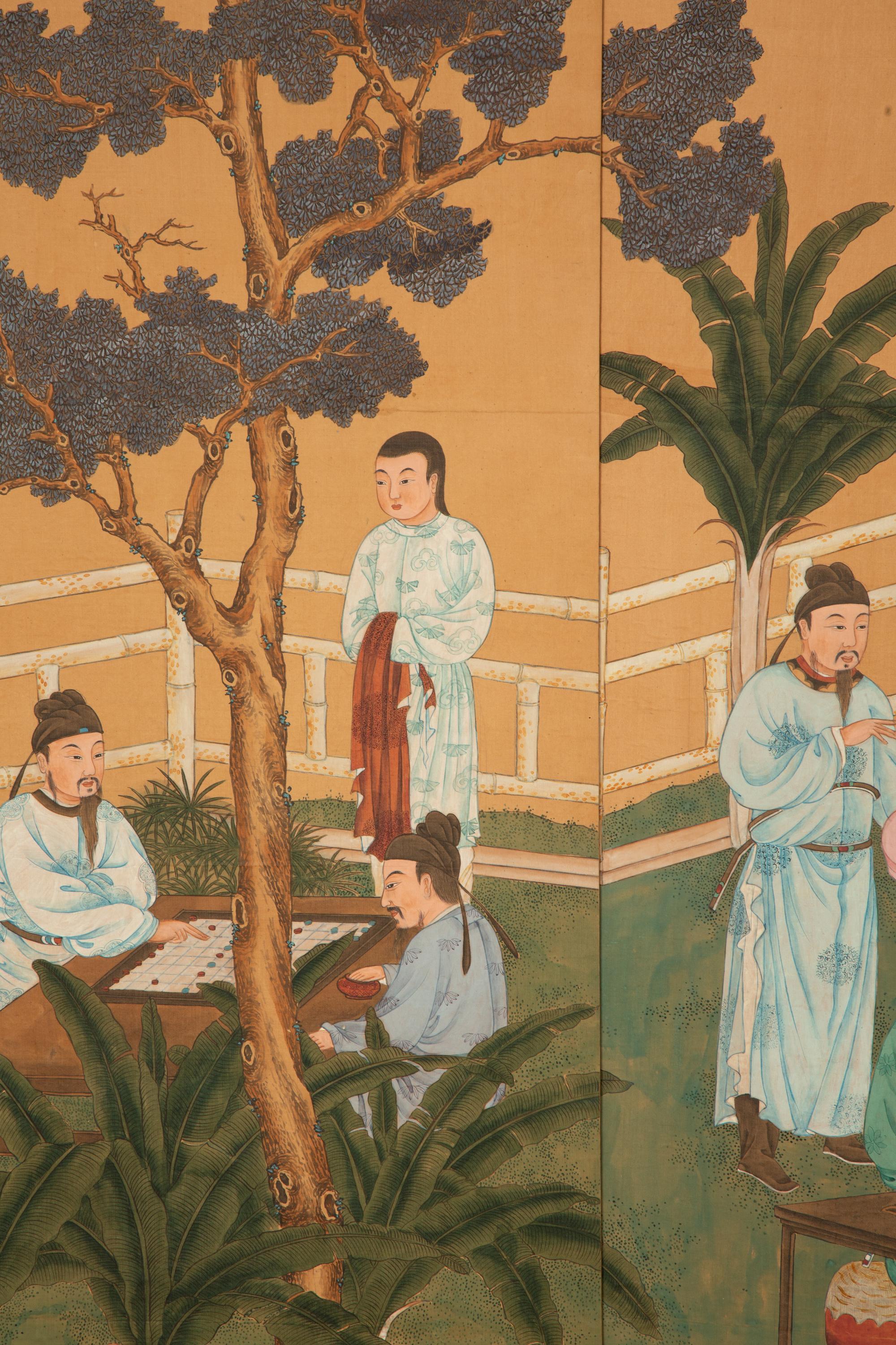 A Chinese Four-Panel Floor Screen — 20th Century
