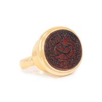 YELLOW GOLD AND HARDSTONE INTAGLIO RING