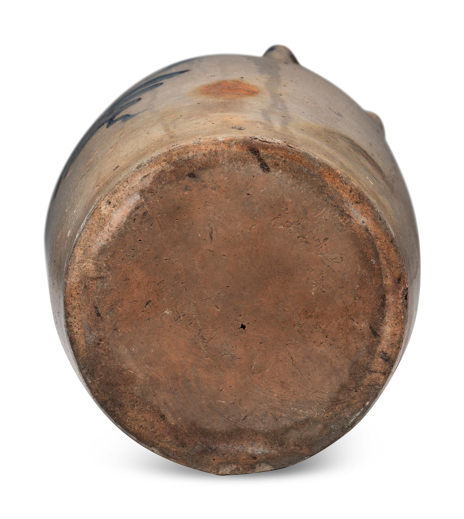 An H. Haines Four-Gallon Cobalt Decorated Stoneware Crock