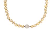 GOLDEN CULTURED PEARL NECKLACE