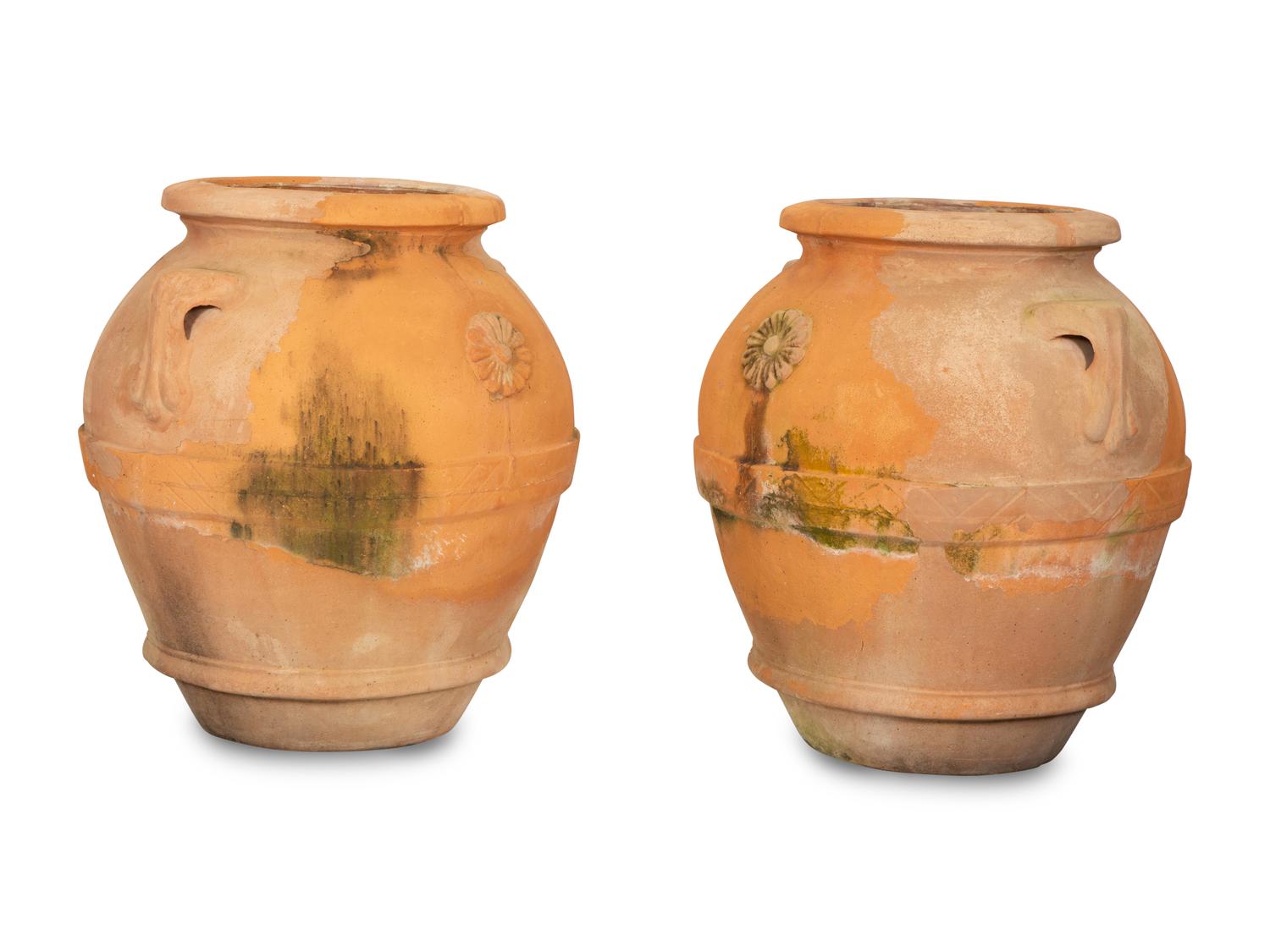 A Pair of Terracotta Olive Jars