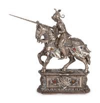 A Continental Silver Knight on Horseback