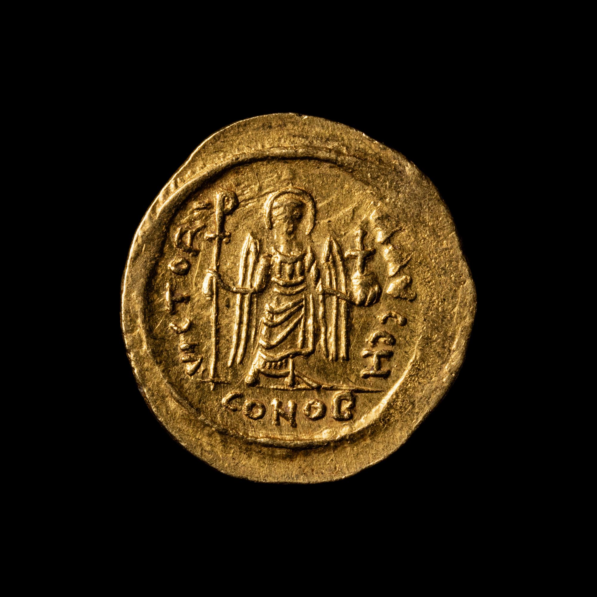[ANCIENTS] BYZANTINE EMPIRE. Focas. Constantinople Mint (c. 607-609 AD). Av Solidus (4.5 g)