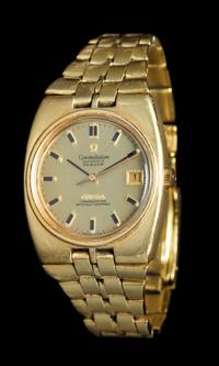 OMEGA, TURLER, 18K YELLOW GOLD 'CONSTELLATION' WRISTWATCH