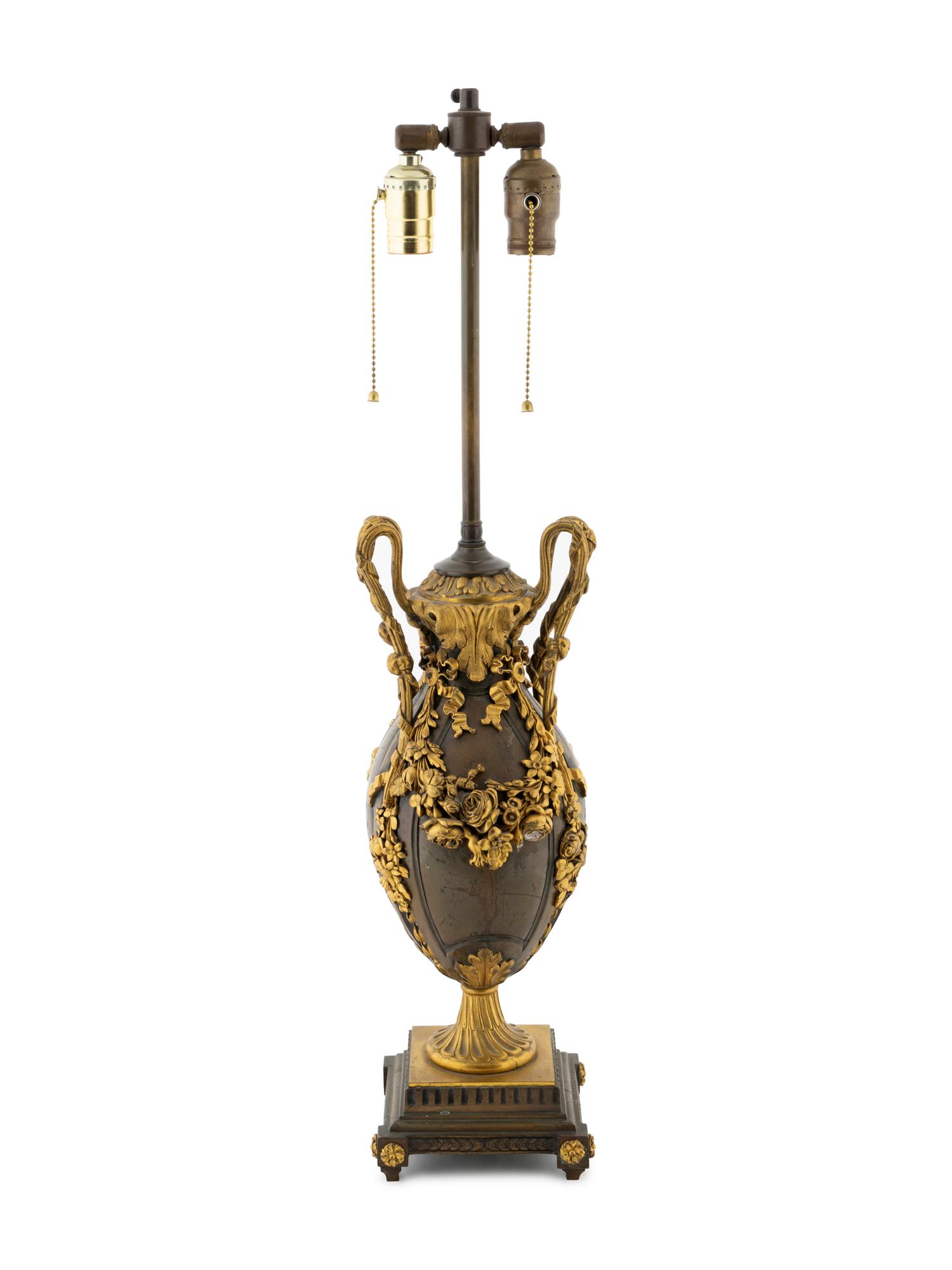 A French Bronze and Gilt Metal Mounted Lamp — LATE 19TH/EARLY 20TH CENTURY