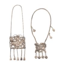 Two Silver Necklaces Length of larger 15 inches. — 19TH CENTURY