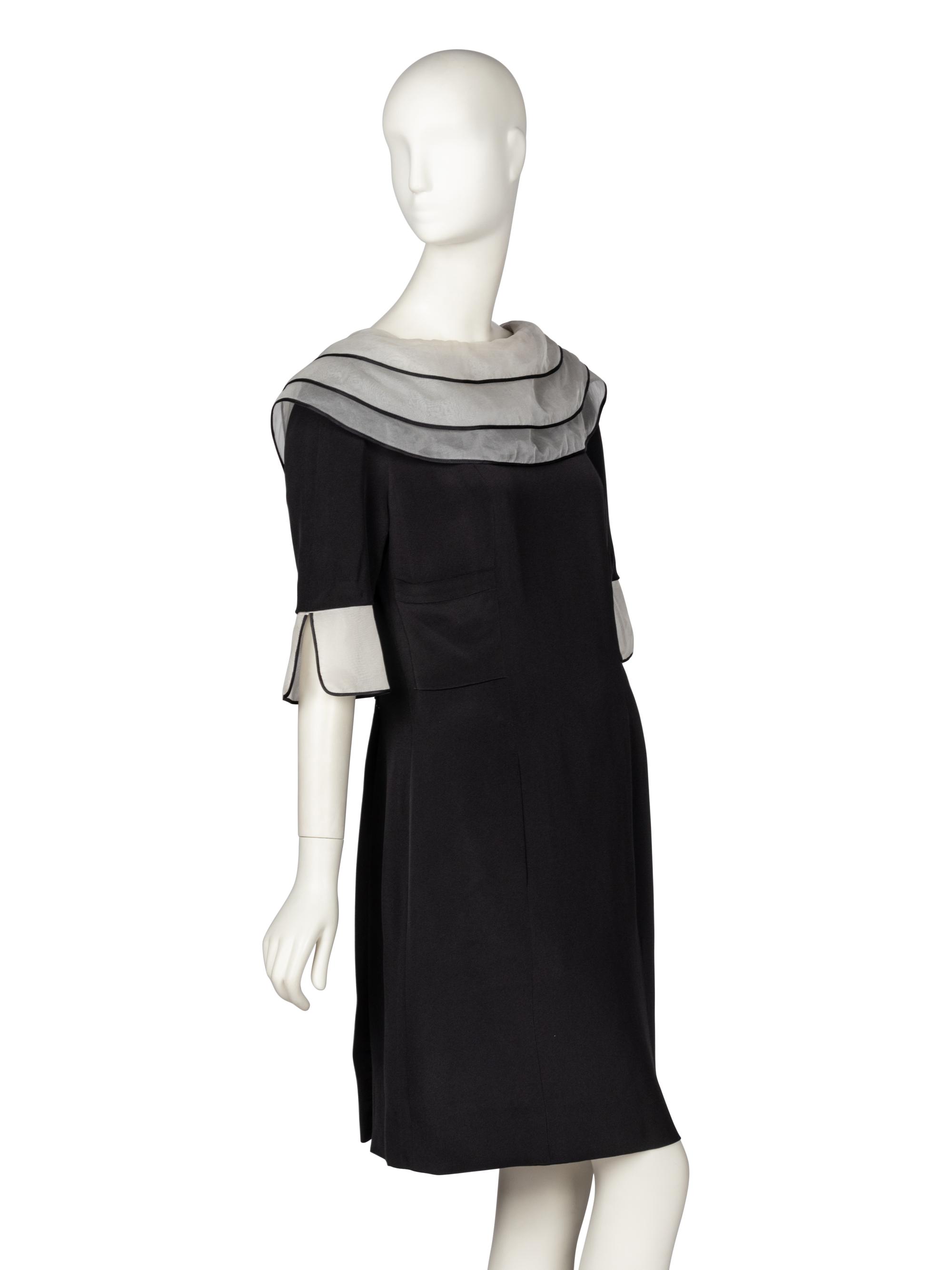 Chanel, Organza-Trimmed Cocktail Dress