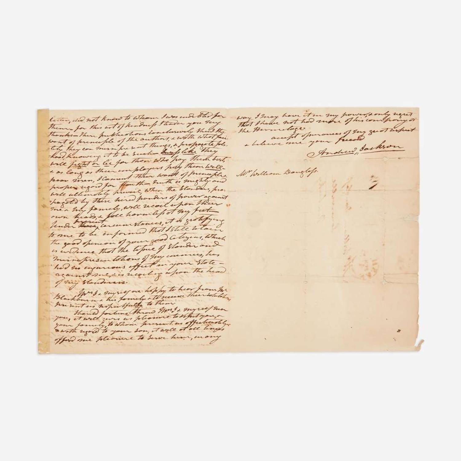 [Presidential] Jackson, Andrew Autograph Letter, signed
