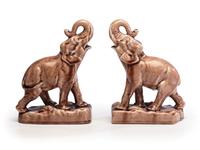 A Pair of Rookwood Pottery Elephant Bookends