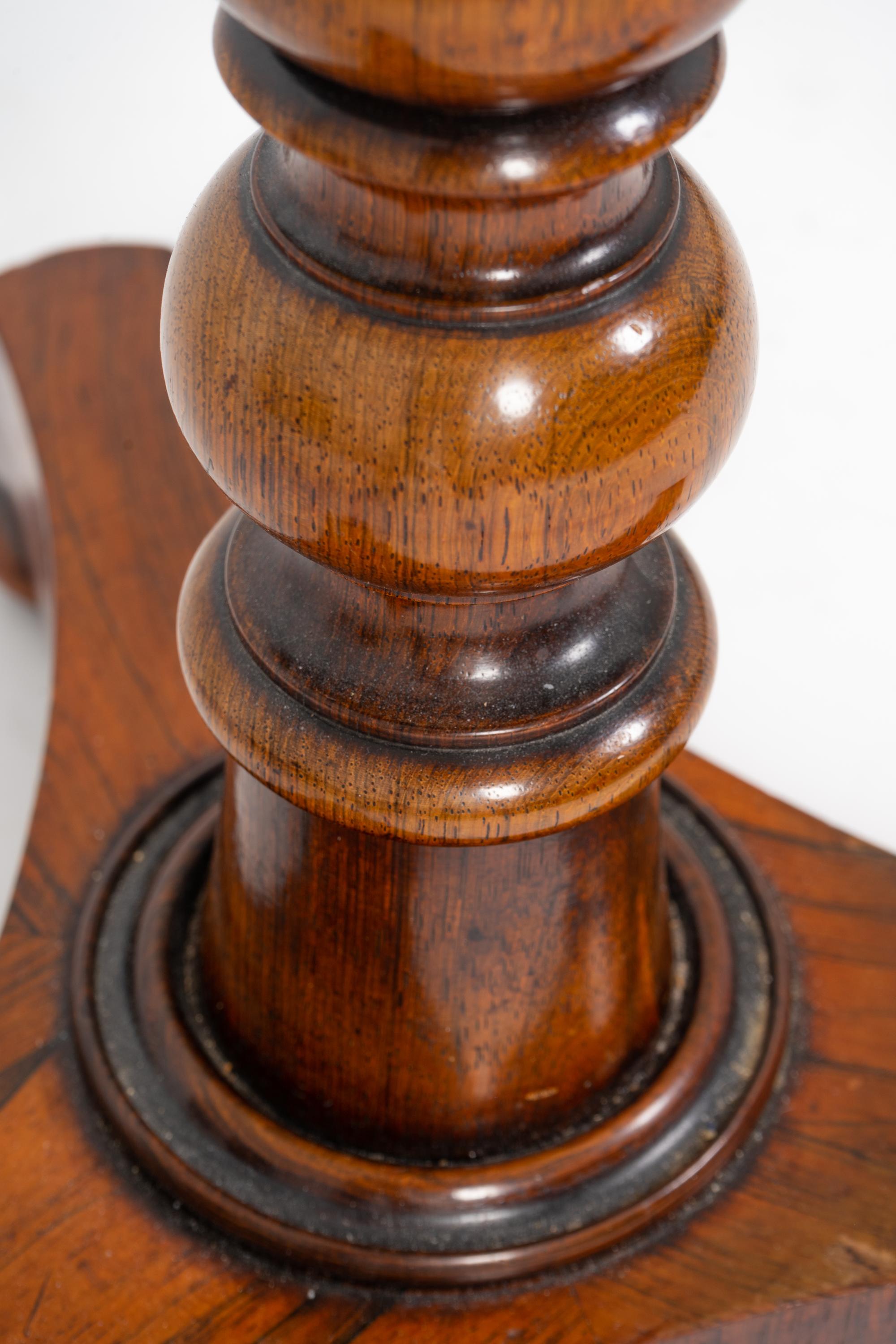 A Regency Rosewood Tilt Top Reading Stand — 19TH CENTURY