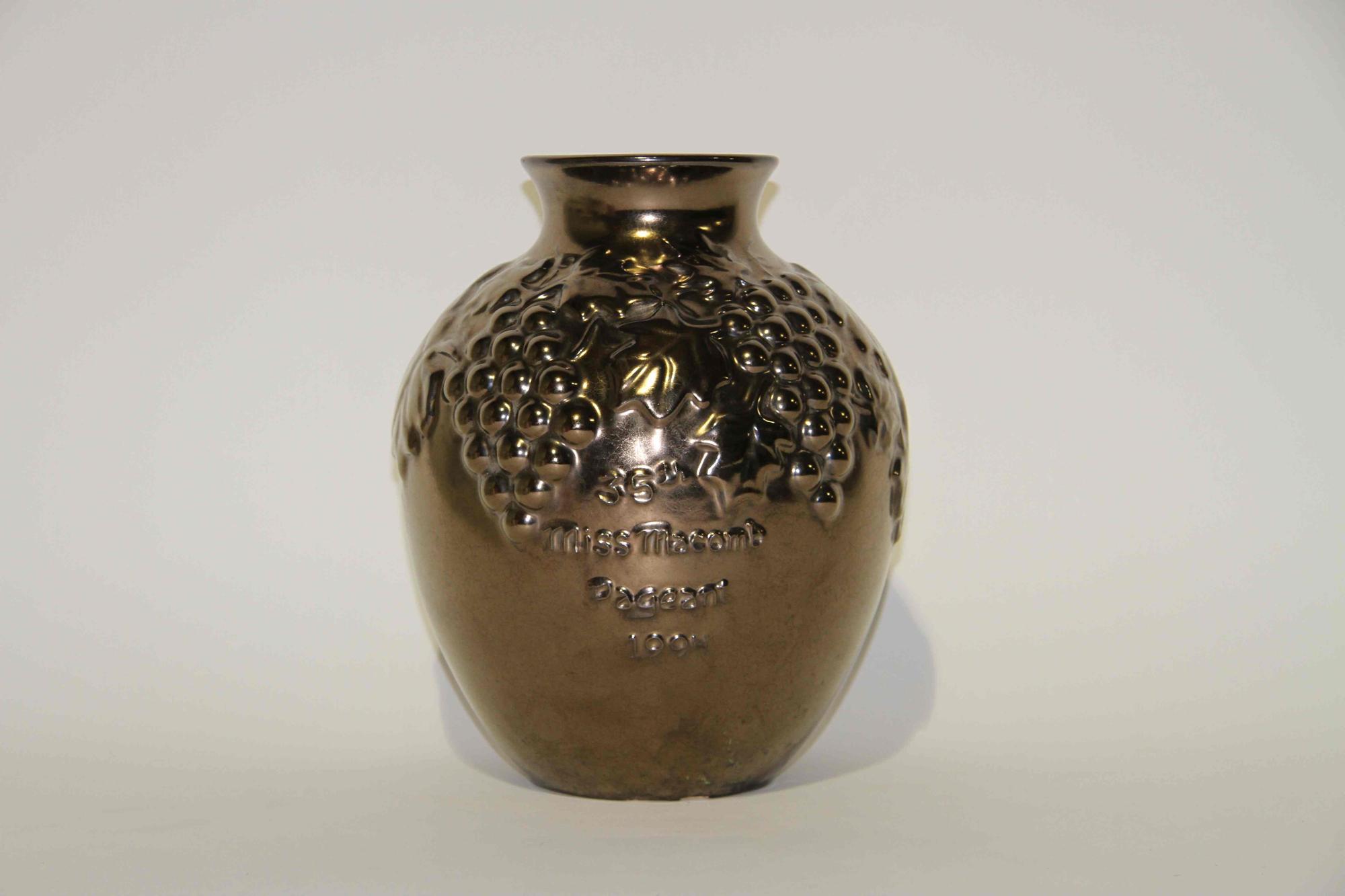 A Haeger Pottery Presentation Vase Height 11 1/2 inches.
