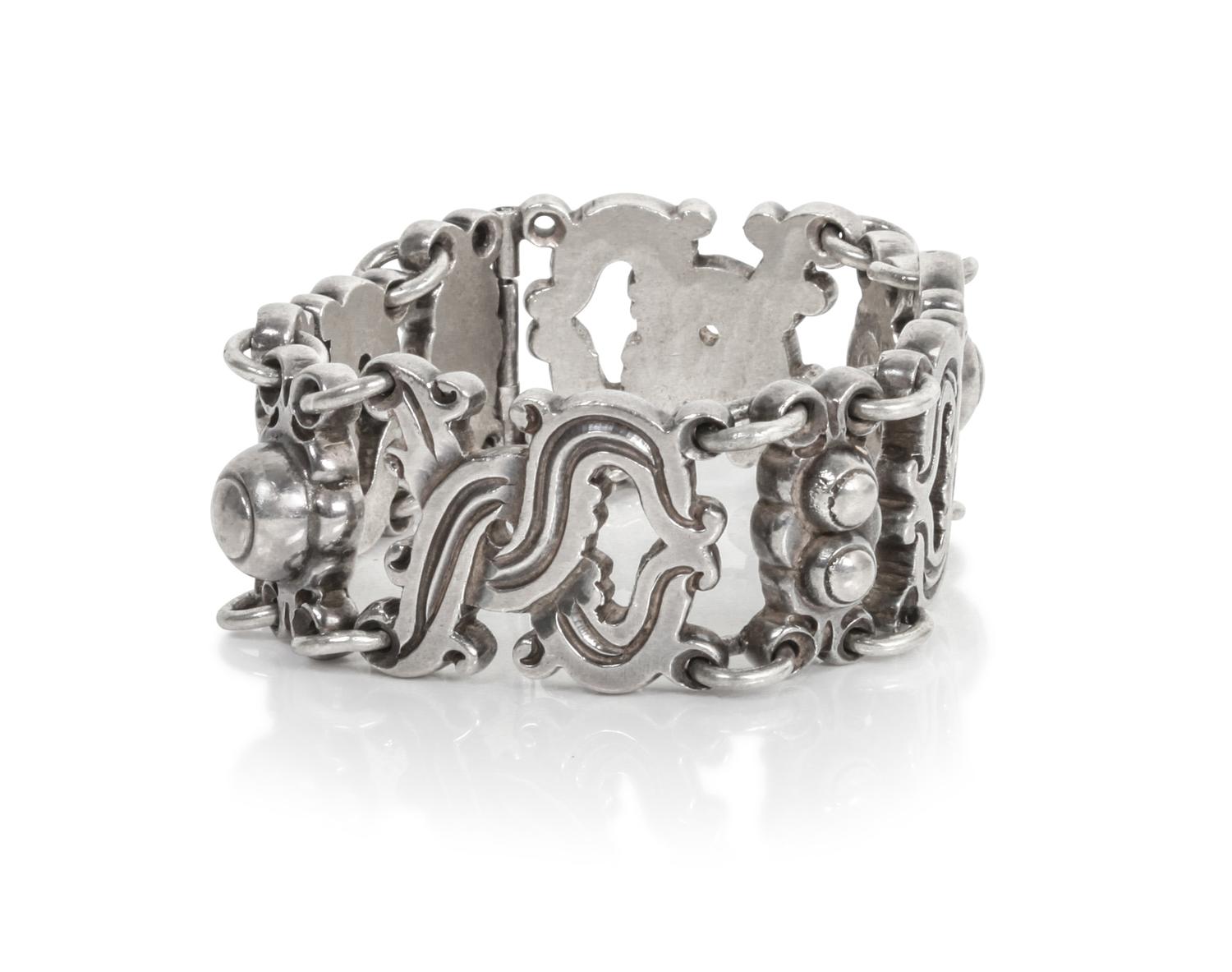 A Mexican Silver Bracelet, William Spratling (1900-1967) Length approximately 6 3/4 inches.