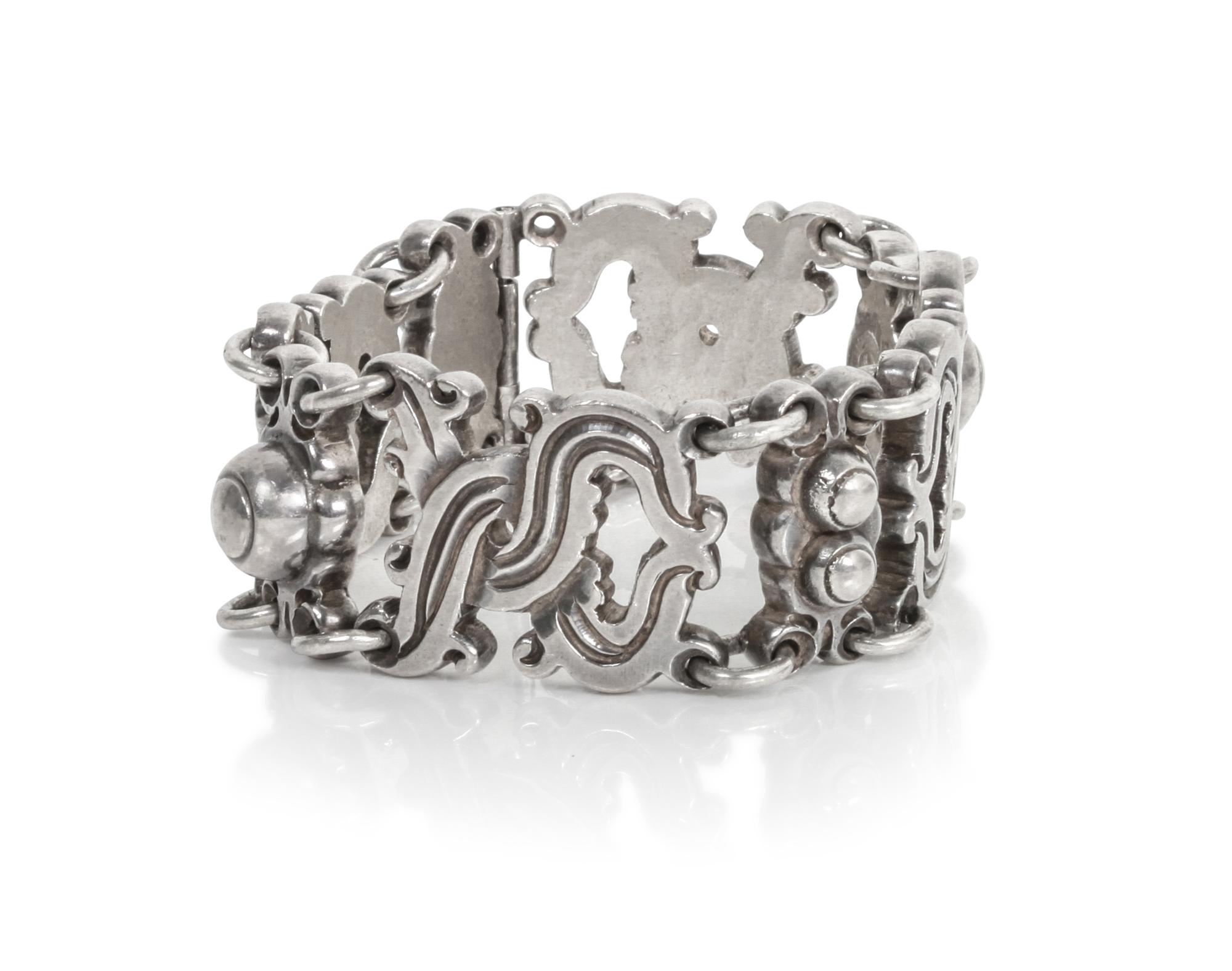 A Mexican Silver Bracelet, William Spratling (1900-1967) Length approximately 6 3/4 inches.