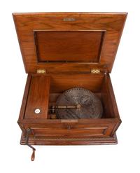 A German Music Box with Twelve Discs