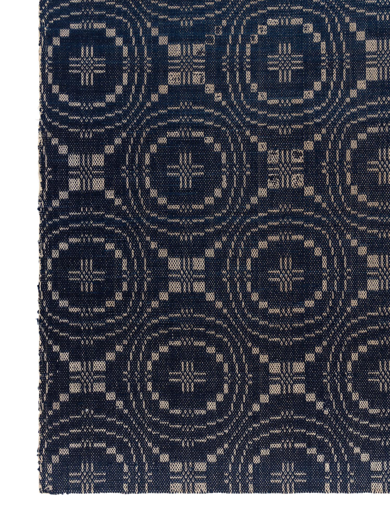 Two Cotton and Wool Jacquard Coverlets