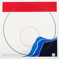 A pair of prints ( Blue Landscape; Earthline Red ), 1979-1981