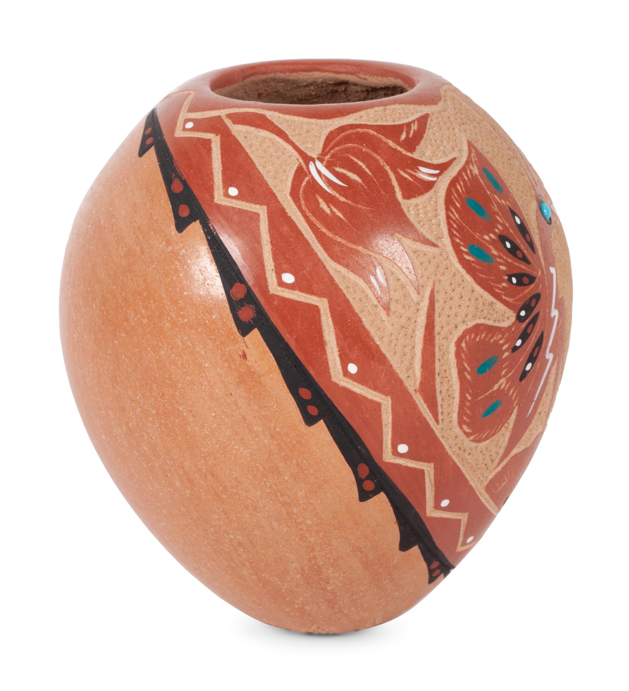 Miniature Sgraffito Seed Jar