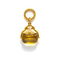 YELLOW GOLD AND CITRINE FOB