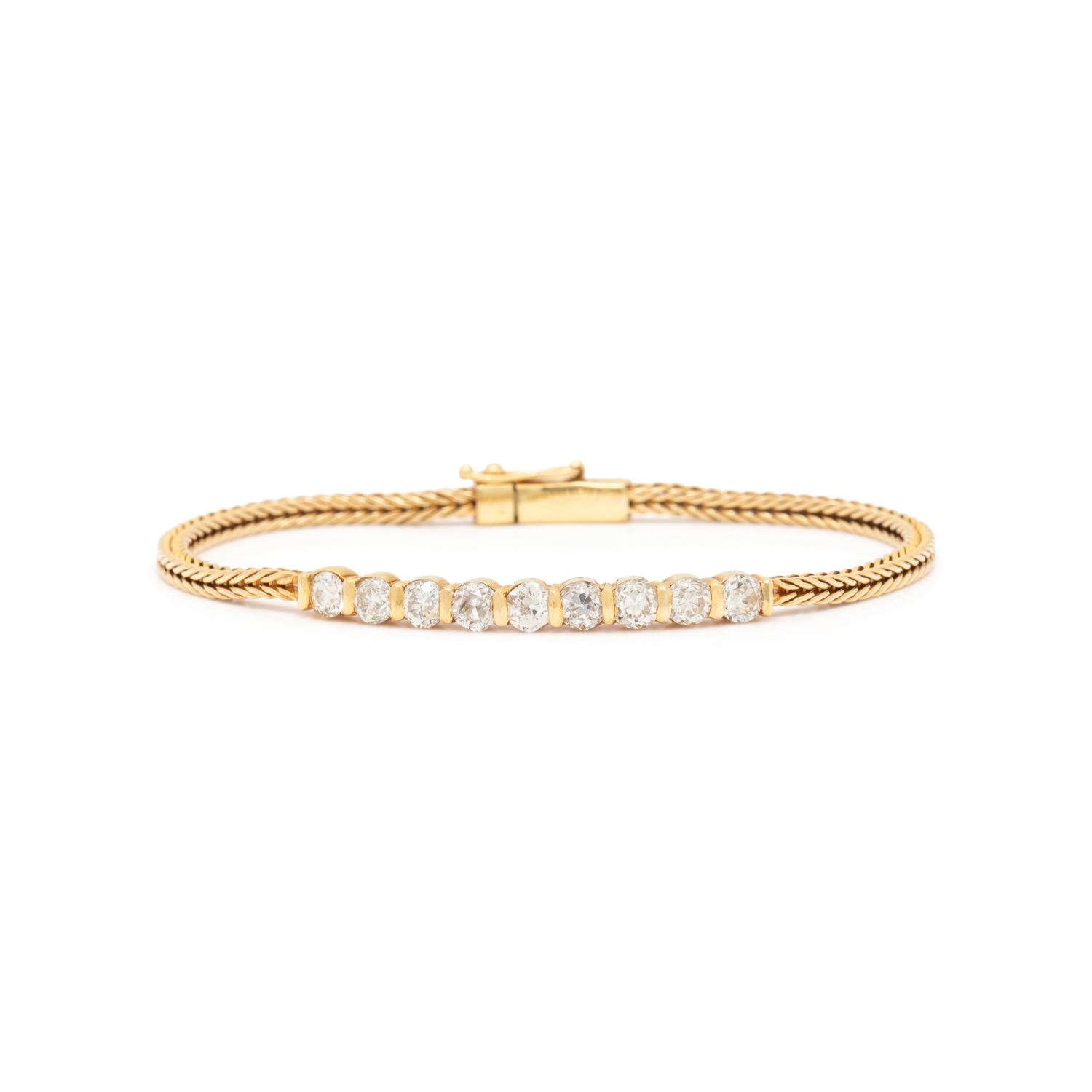 YELLOW GOLD AND DIAMOND BRACELET