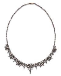 A Silver Topped Yellow Gold and Diamond Necklace,