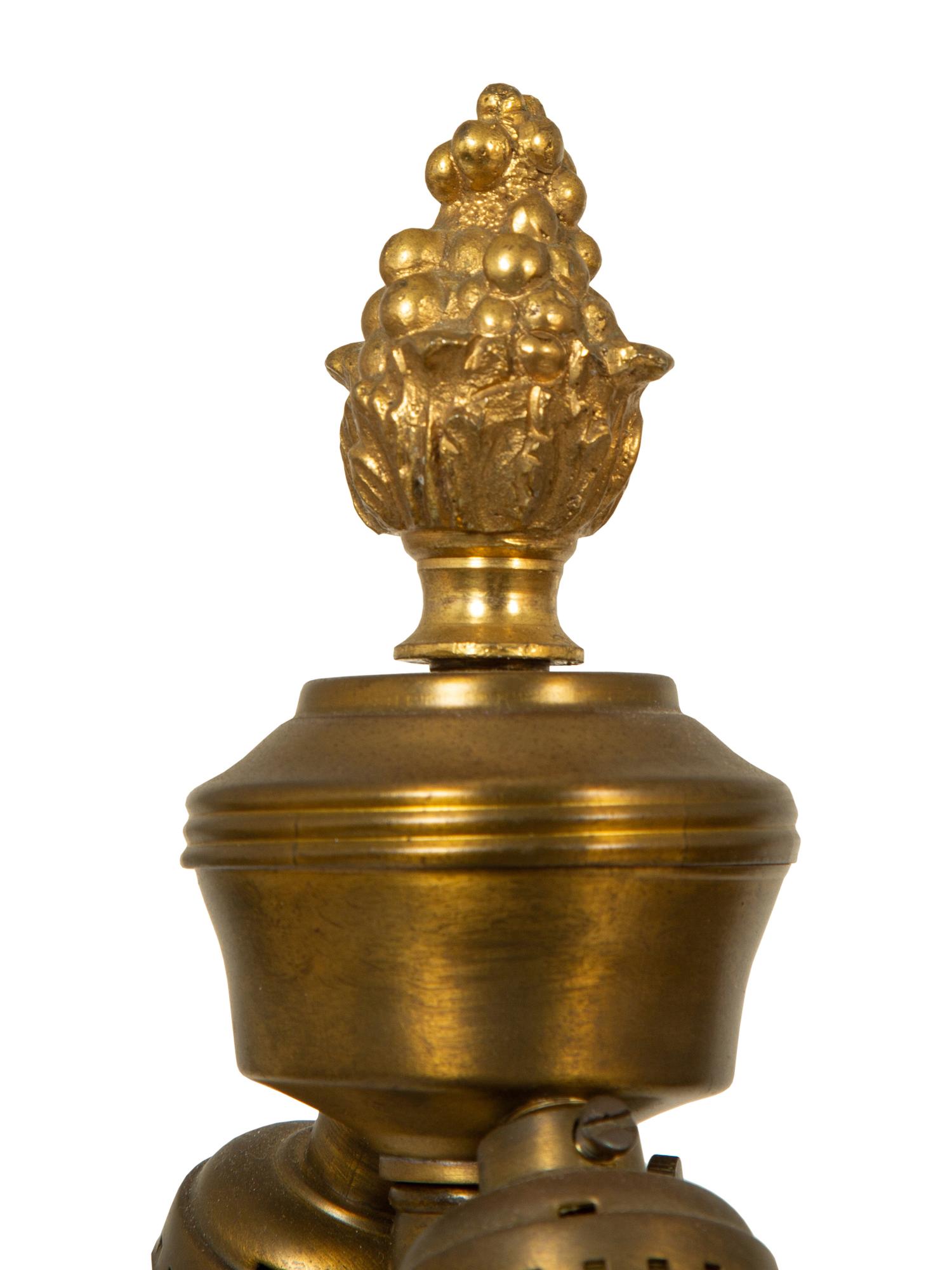 A French Empire Style Bronze and Gilt Bronze Table Lamp with Six Candle Arms — 20TH CENTURY
