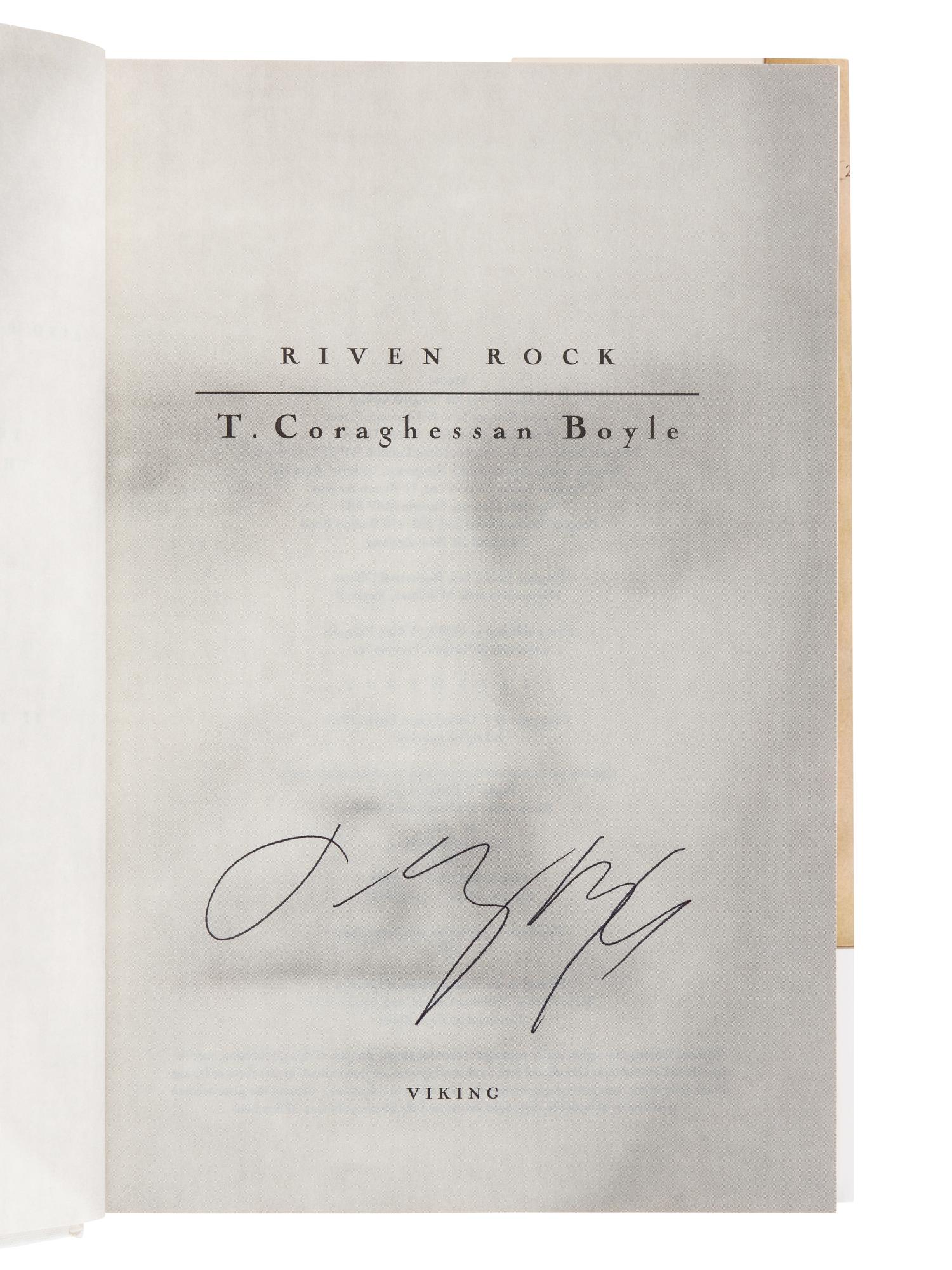 BOYLE, Thomas Coraghessan (“T.C. Boyle”) (b. 1948). A group of 8 works by Boyle, MOST FIRST EDITION, ALL SIGNED, comprising: