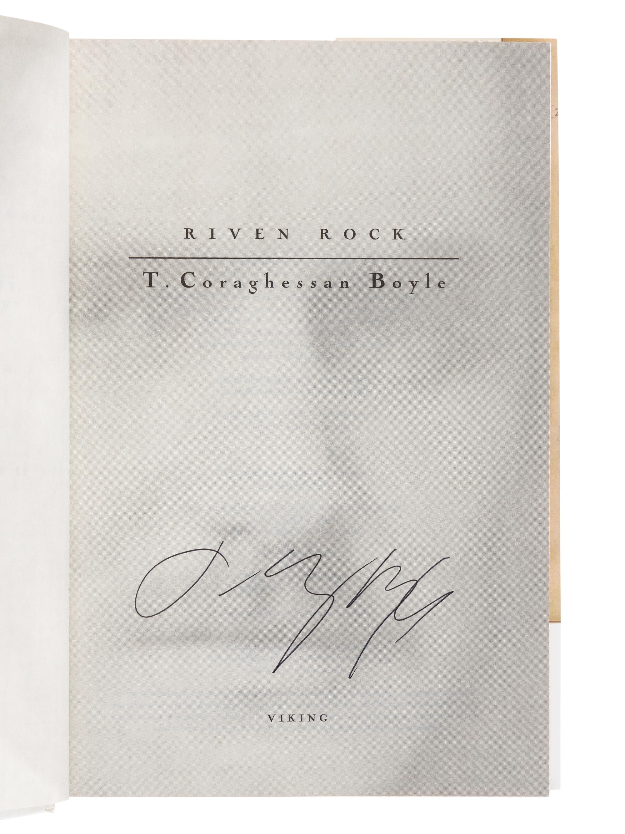 BOYLE, Thomas Coraghessan (“T.C. Boyle”) (b. 1948). A group of 8 works by Boyle, MOST FIRST EDITION, ALL SIGNED, comprising: