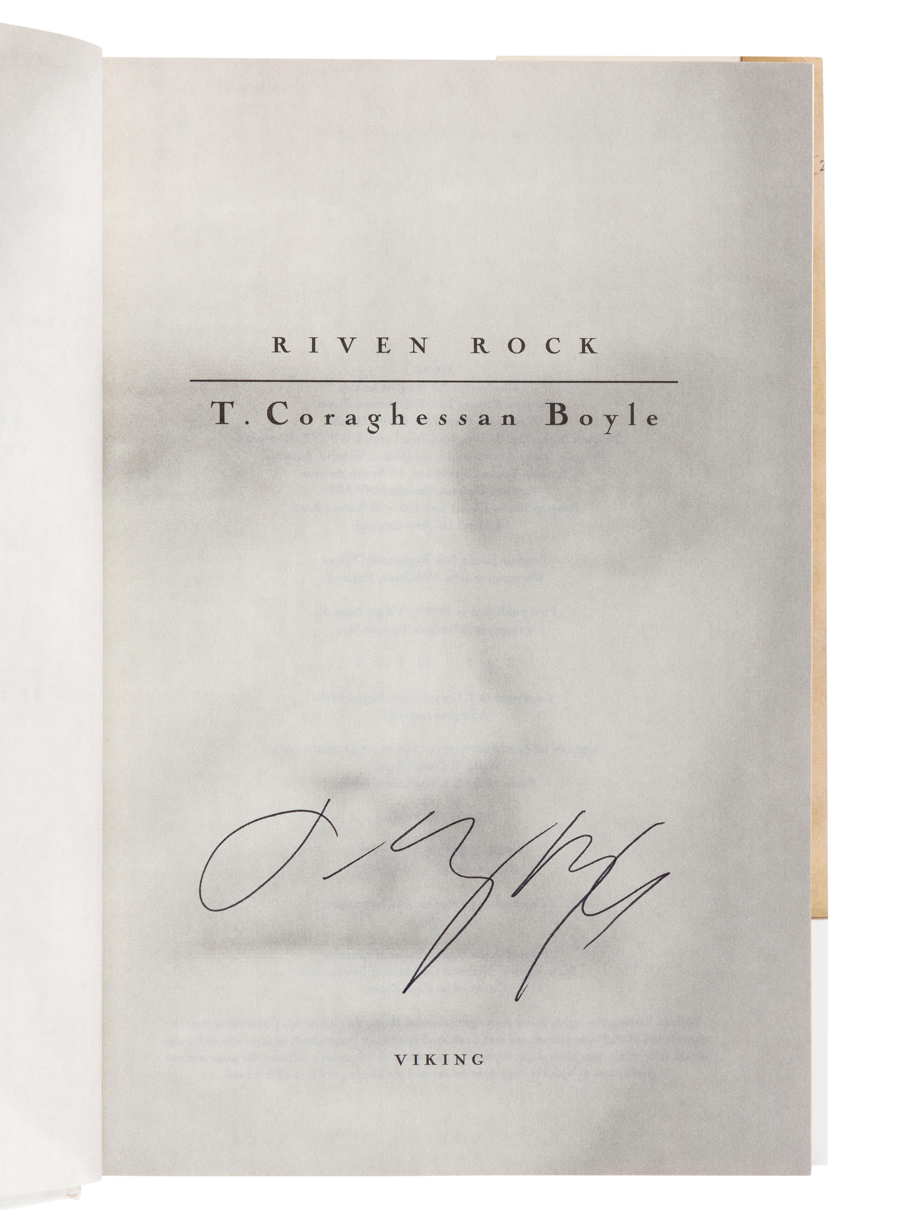BOYLE, Thomas Coraghessan (“T.C. Boyle”) (b. 1948). A group of 8 works by Boyle, MOST FIRST EDITION, ALL SIGNED, comprising: