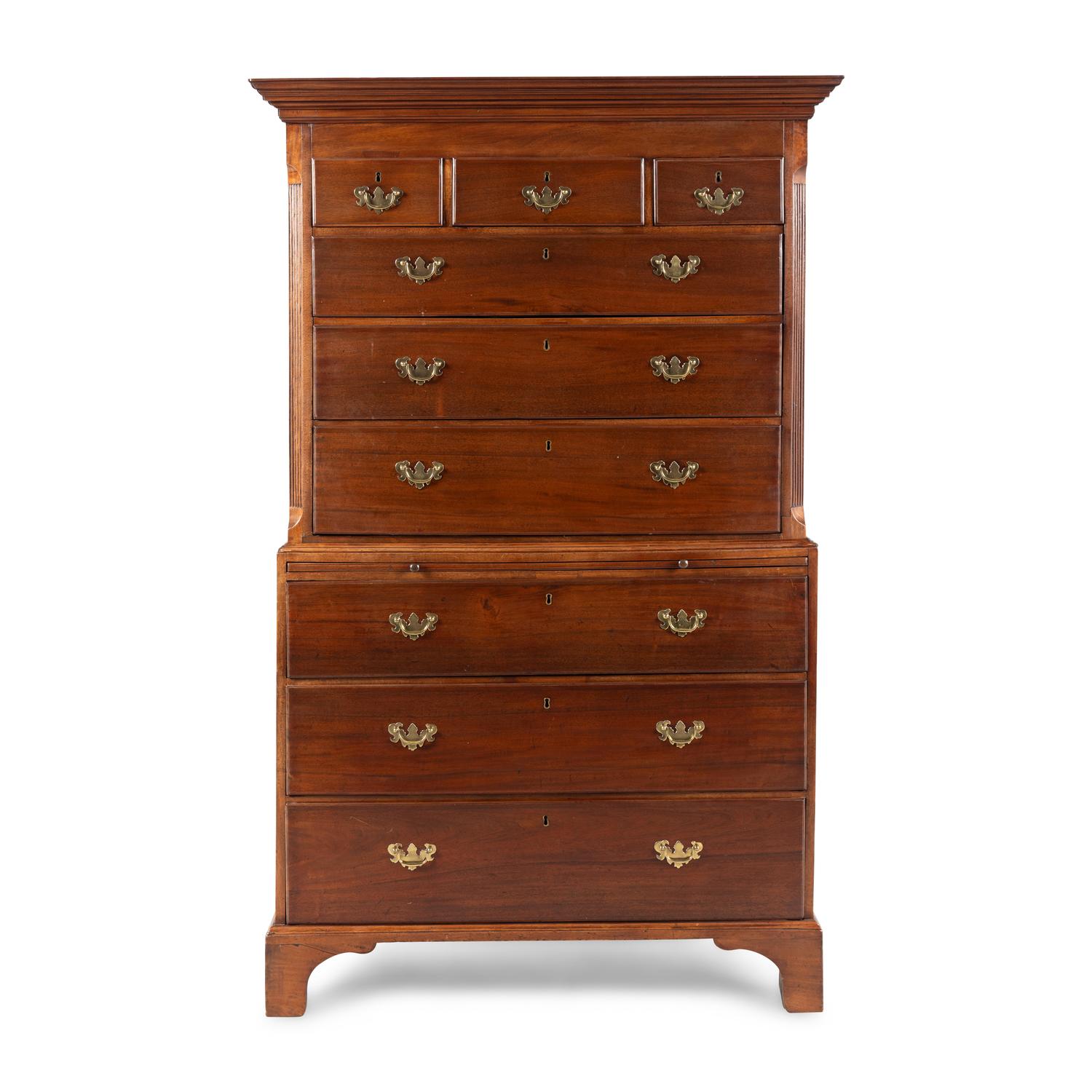 A George III Mahogany Chest-on-Chest