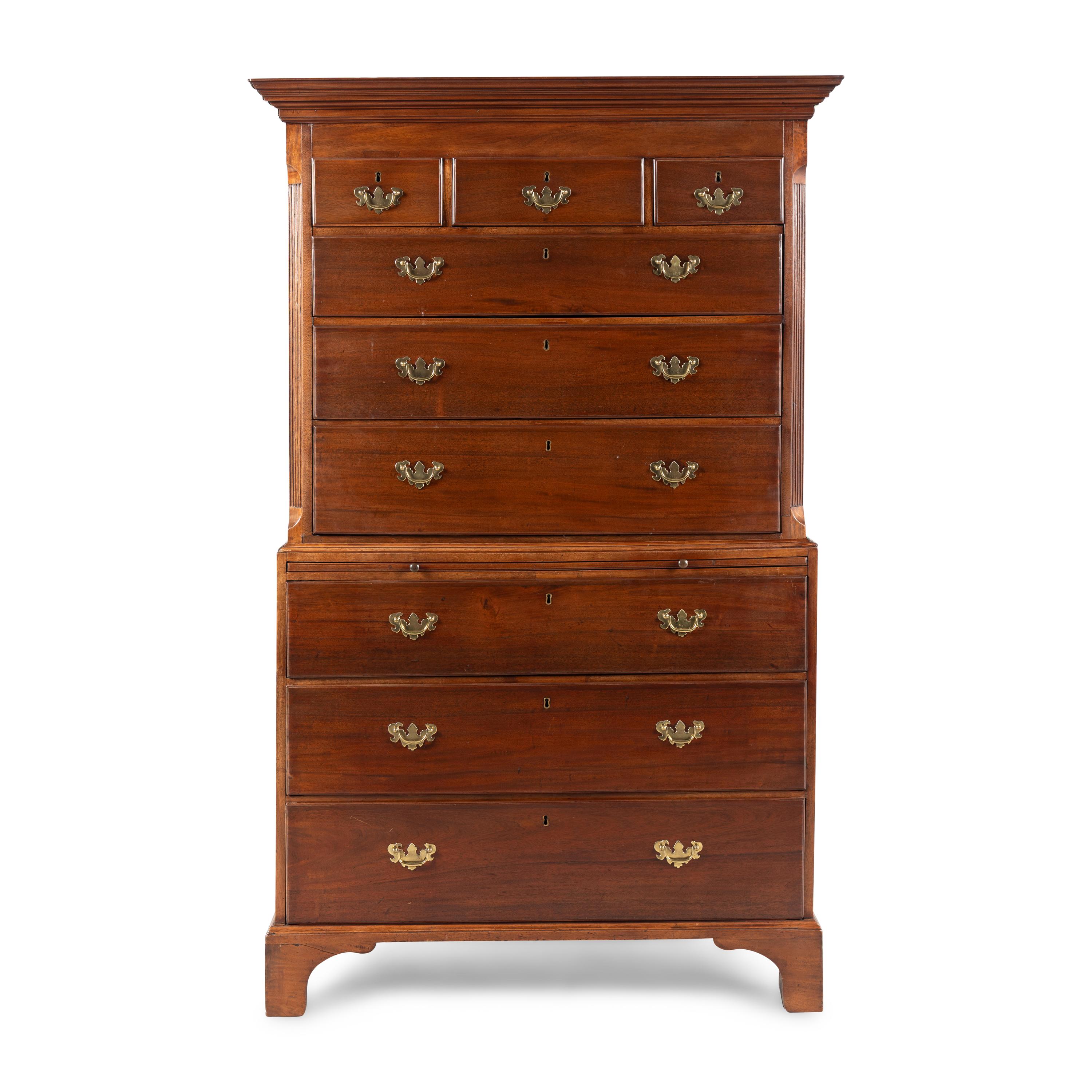 A George III Mahogany Chest-on-Chest