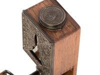 A Bell Cast Iron Wall Mount Coffee Grinder