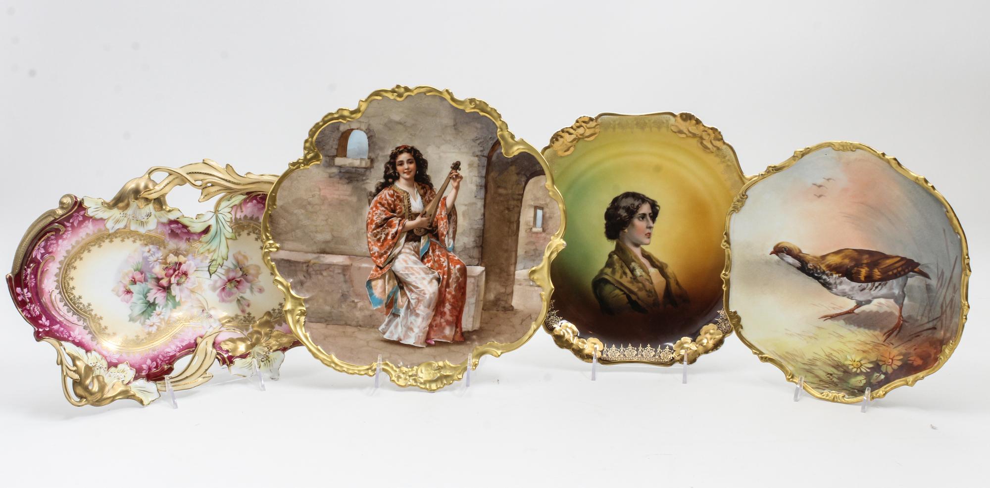 Three Continental Porcelain Plates Diameter of first 9 7/8 inches. — 19TH/20TH CENTURY