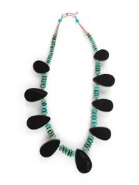 Kewa Turquoise Necklace, with Mosaic Inlay Accents
