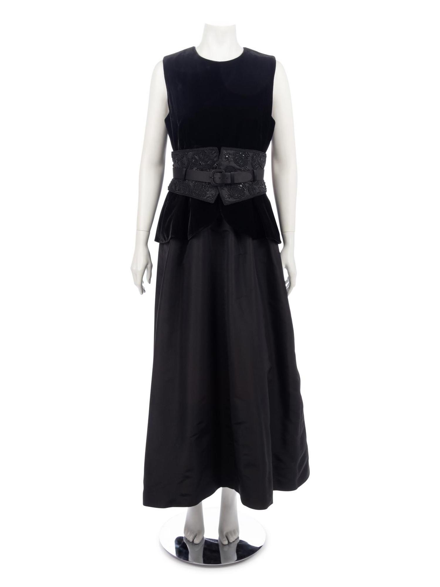 Two Givenchy Velvet Evening Ensembles, 1980-2000s