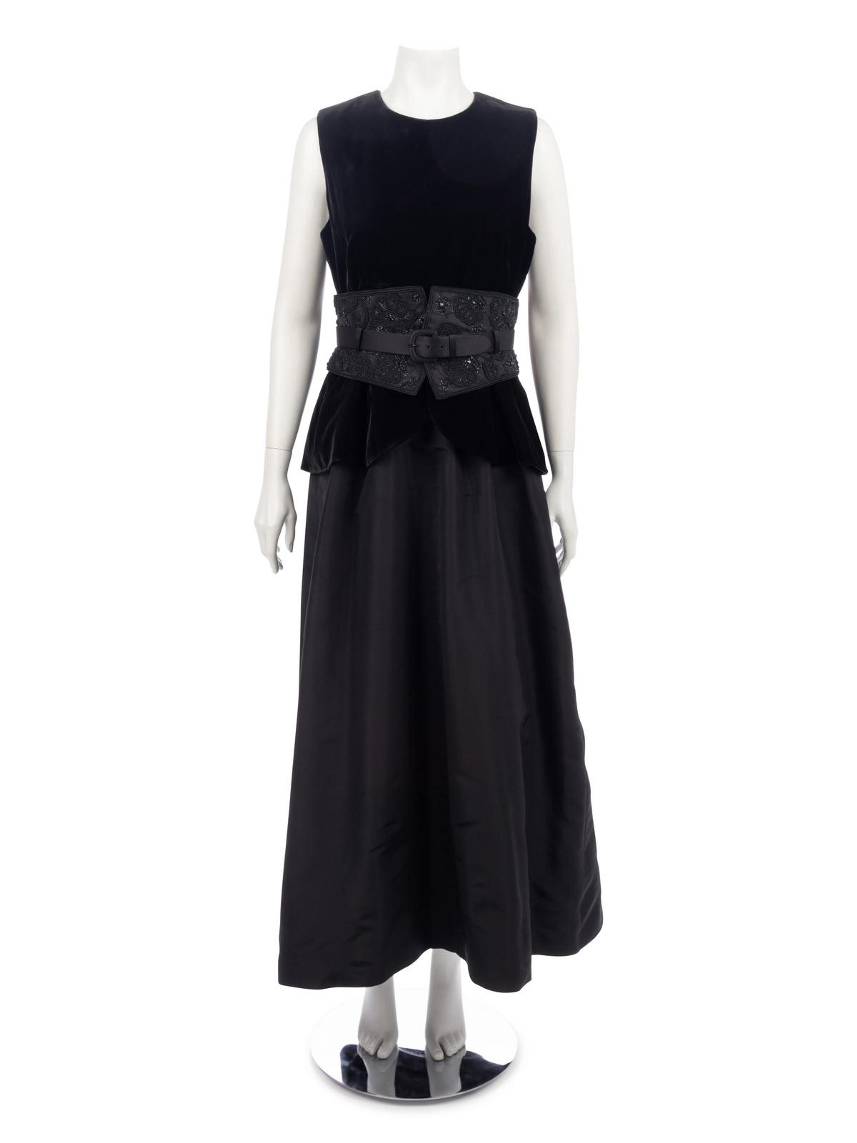Two Givenchy Velvet Evening Ensembles, 1980-2000s