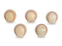 A Group of 1950s Detroit Tigers Team Signed Autograph Baseballs