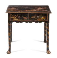 A Queen Anne Style Lacquered Table — 19TH CENTURY