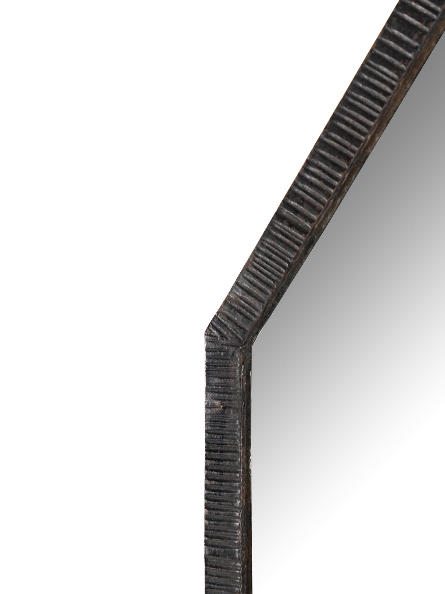 A Contemporary Textured Metal Mirror