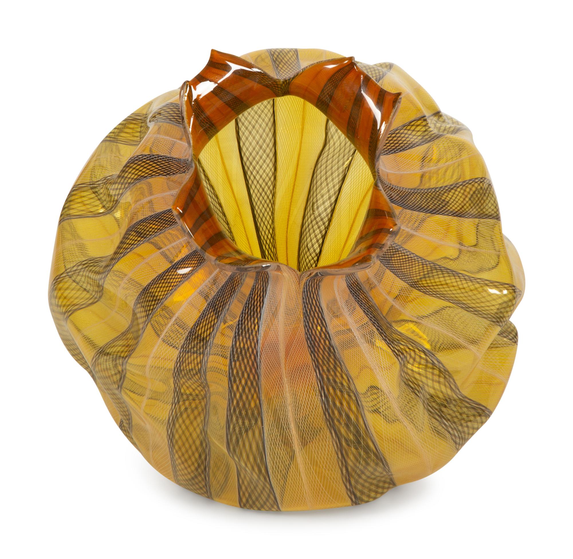 A Monumental Blown Glass Vase, in the Manner of Pilchuk School — 20th Century
