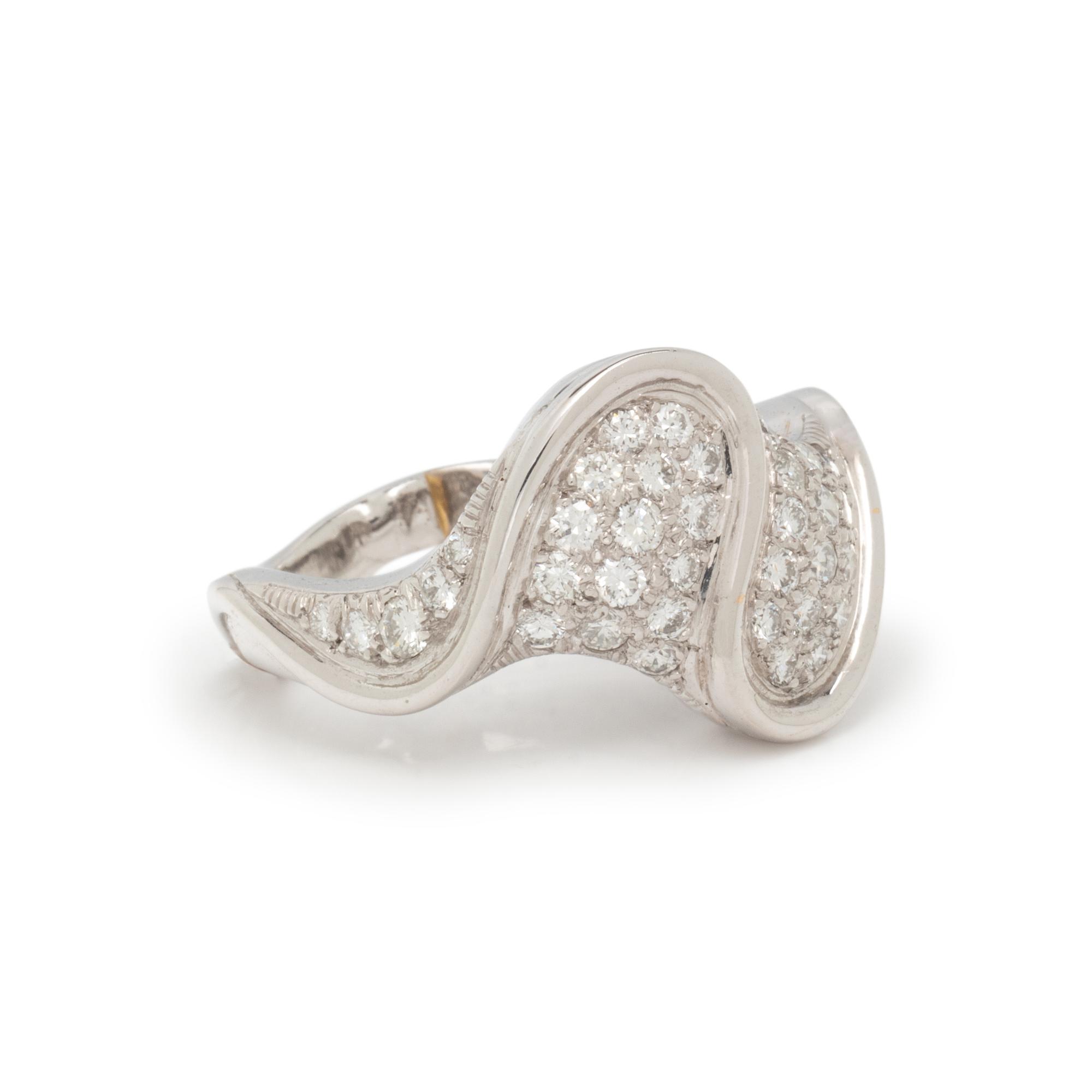 OSCAR HEYMAN & BROTHERS, SCULPTURAL DIAMOND RING