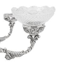 A Sheffield Silver-Plate and Cut Glass Epergne