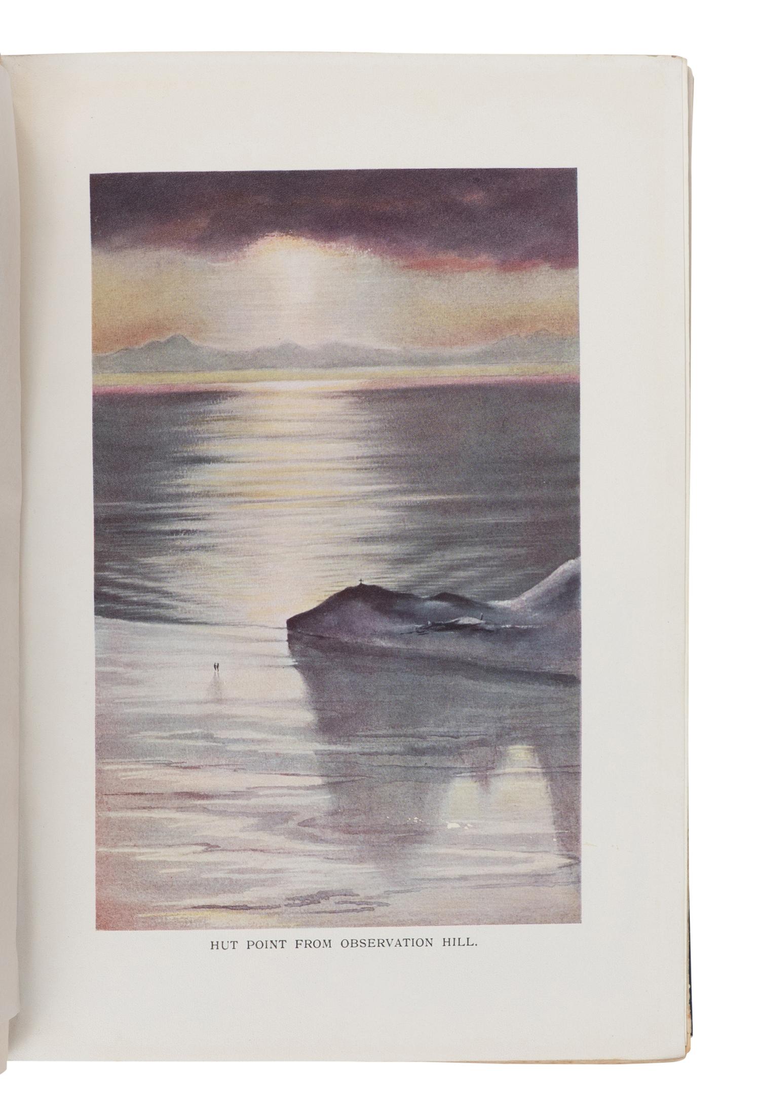 [TRAVEL & EXPLORATION]. [SCOTT, Robert Falcon (1868-1912)]. Scott's Last Expedition: In Two Volumes: Vol. I. Being the Journals of Captain R. F. Scott, R.N., C.V.O. Vol. II. Being the Reports of the Journeys & the Scientific Work Undertaken by Dr. E. A Wilson and Surviving Members of the Expedition . London: Smith, Elder, & Co., 1913.