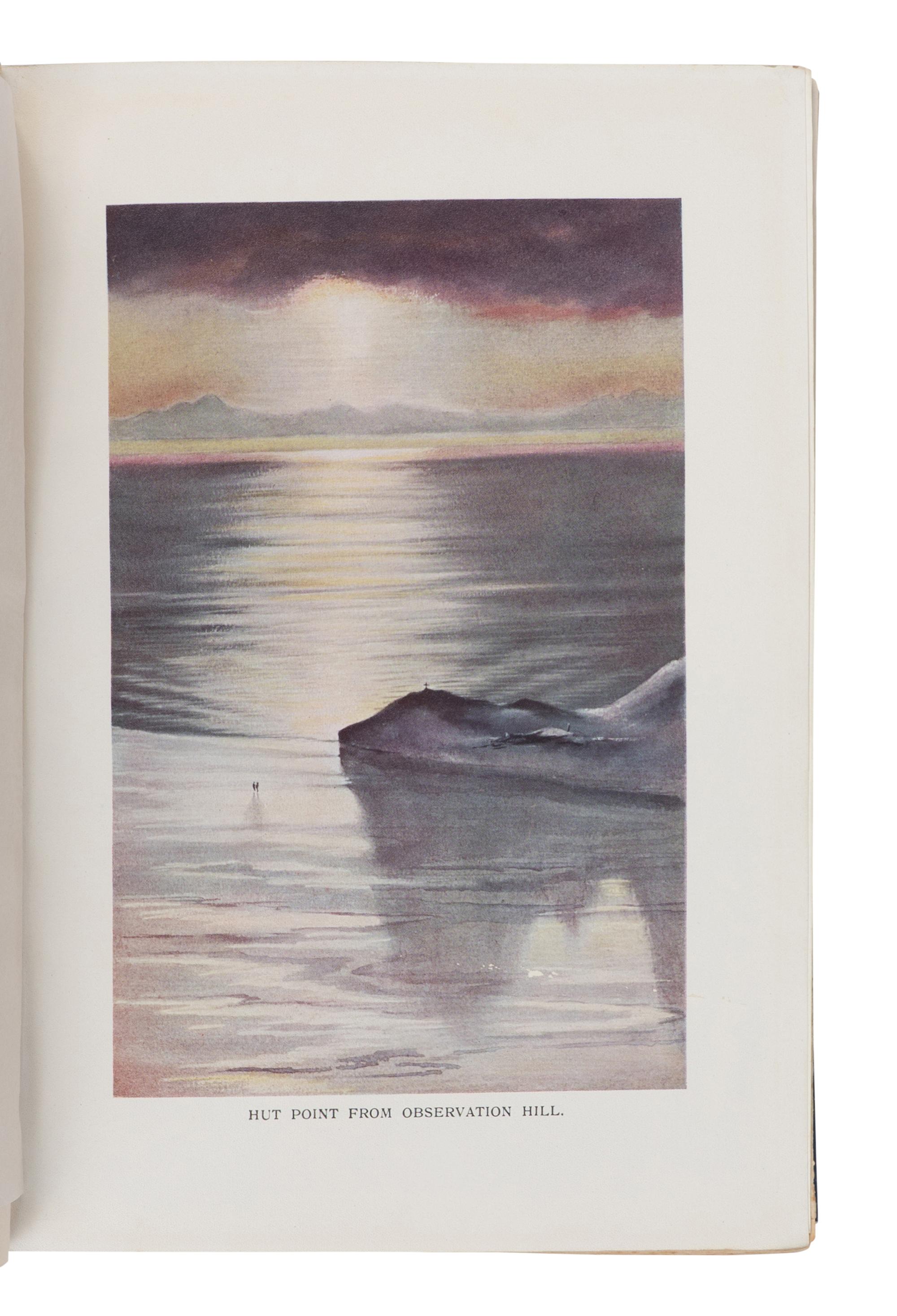 [TRAVEL & EXPLORATION]. [SCOTT, Robert Falcon (1868-1912)]. Scott's Last Expedition: In Two Volumes: Vol. I. Being the Journals of Captain R. F. Scott, R.N., C.V.O. Vol. II. Being the Reports of the Journeys & the Scientific Work Undertaken by Dr. E. A Wilson and Surviving Members of the Expedition . London: Smith, Elder, & Co., 1913.